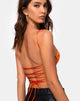 Image of Ozka Crop Top in Satin Salt Caramel