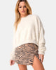 Image of Pelmet Skirt in 90s Zebra Taupe