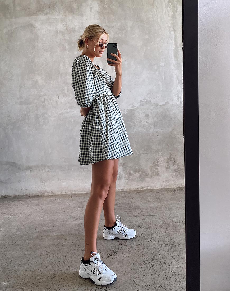 Skater dress with shops sneakers