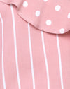Image of Reilly Cold Shoulder Bodice in Spot Stripe Pink and White