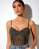 Image of Yecal Bodice in Rar Leopard Flock Mesh