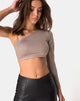 Image of Rhi Top in Cocoa Spandex