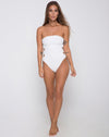 Image of Rikako Bandeau Swimsuit in Ivory