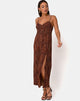 Image of Rinda Maxi Dress in Crinkle Ditsy Leopard Orange
