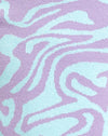 Knit Jagged Swirl Lavender and Mint