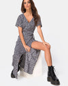 Image of Riva Dress in Ditsy Rose Black