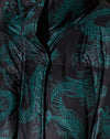 Dragon Flower Black and Mint