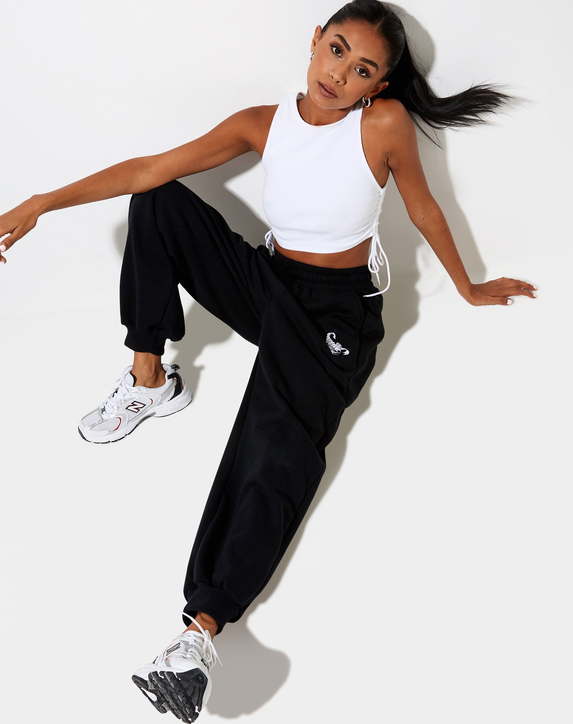 Image of Roider Jogger in Black with Scorpion White Embro