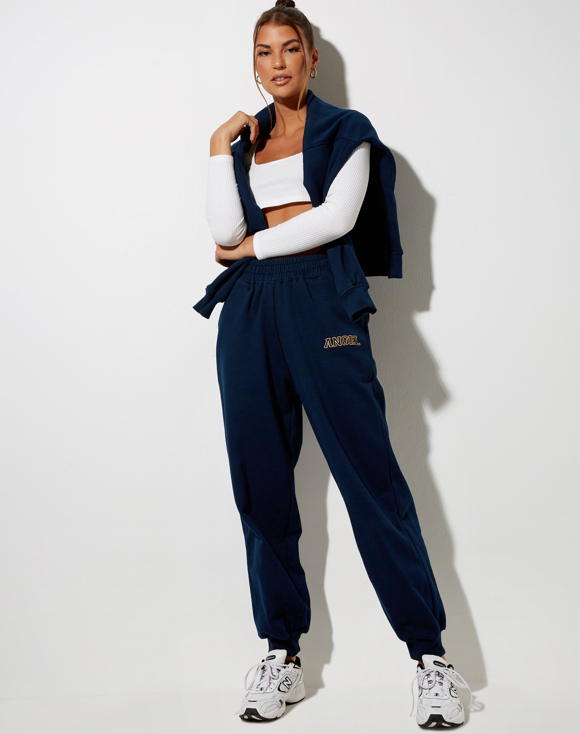 Image of Roider Jogger in Navy Angel Embro in Yellow