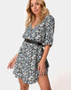 Image of Rosella Swing Dress in Floral Field Navy