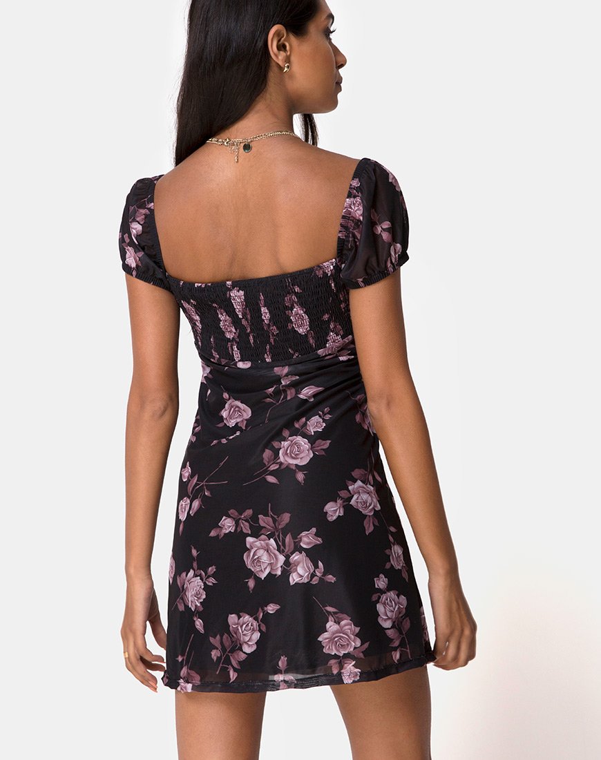 Image of Ruchine Tea Dress in Dusky Rose