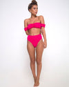 Image of Shaca Bikini Bottom in 80s Crinkle Pink Highlighter