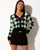 Image of Saidi Cardi in Diamond Black and Green