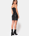 Image of Saleh Dress in Snake Black