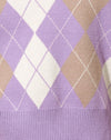 Argyle Lilac Cream Tan