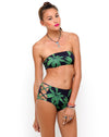 Image of Sandrift Strapless Bikini Bottom in Palm Leaf Green