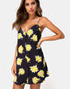 Image of Sanna Slip Dress in Sunny Days Black