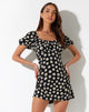 Image of Sasi Mini Dress in Grunge Daisy Black