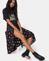 Image of Satha Midi Skirt in Sohey Rose Black
