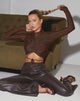 Image of Sauja Crop Top in Glitter Lurex Bronze