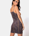 Image of Selah Bodycon Dress in Velvet Brown Snake