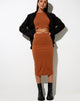 Image of Seody Midi Skirt in Bombay Brown