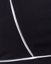 Image of Shano Crop Top in Black With White Piping