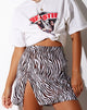 Image of Shenka Mini Skirt in Zebra Vertical