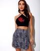 Image of Sheny Mini Skirt in Rar Leopard Grey