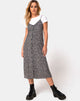 Image of Sini Slip Dress in Ditsy Rose Black