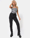Image of Sol Bodice in 90s Zebra