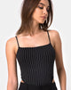 Image of Solemo Bodice in Pinstripe Black