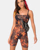 Image of Solina Unitard in Fire Mesh