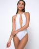Image of Split Swimsuit in White