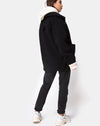 Image of Teddy Bear Wool Coat in Black