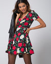 Image of Shaab Skater Dress in Polka Rose Black
