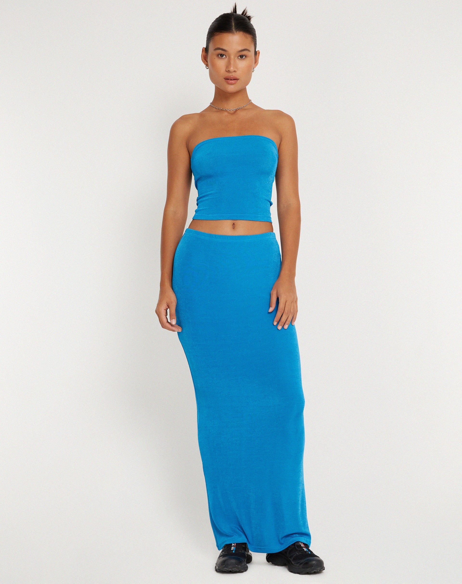 image of Tiska Bandeau Top in Electric Blue