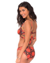 Image of Twist Wrap Bikini Bottoms in Flaming Skies