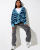 Image of Uriela Cardi in Knit Zebra Blue and Navy