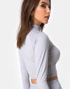 Image of Vanya Crop Top in Grey Motel
