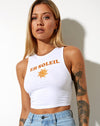 Image of Vasque Crop Top in Lycra White Eh Soleil
