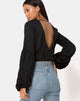 Image of Vautier Top in Satin Cheetah Black