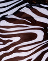 Wavey Zebra Black and White with Lace