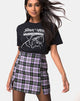 Image of Zaid Mini Skirt in Plaid Lilac