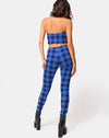 Image of Jolim Tapered Trouser in Tartan Blue