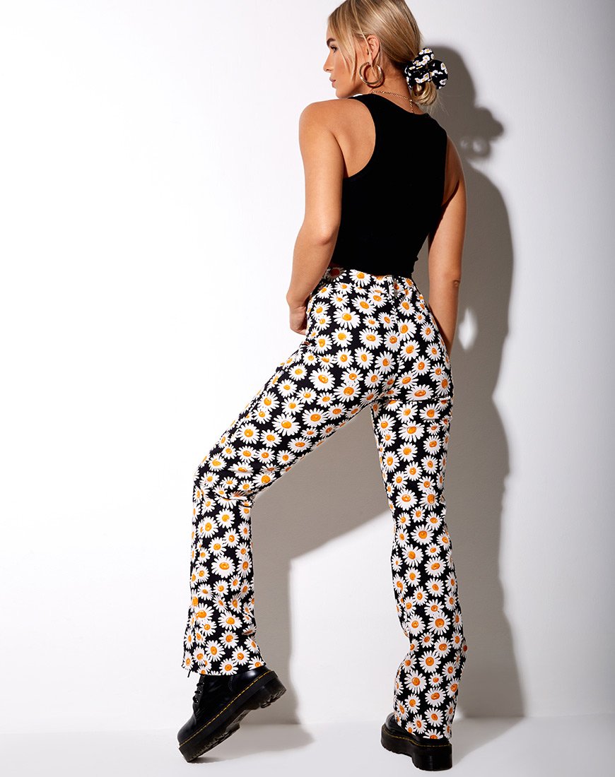 Image of Zoven Trousers in Daisy Love Black