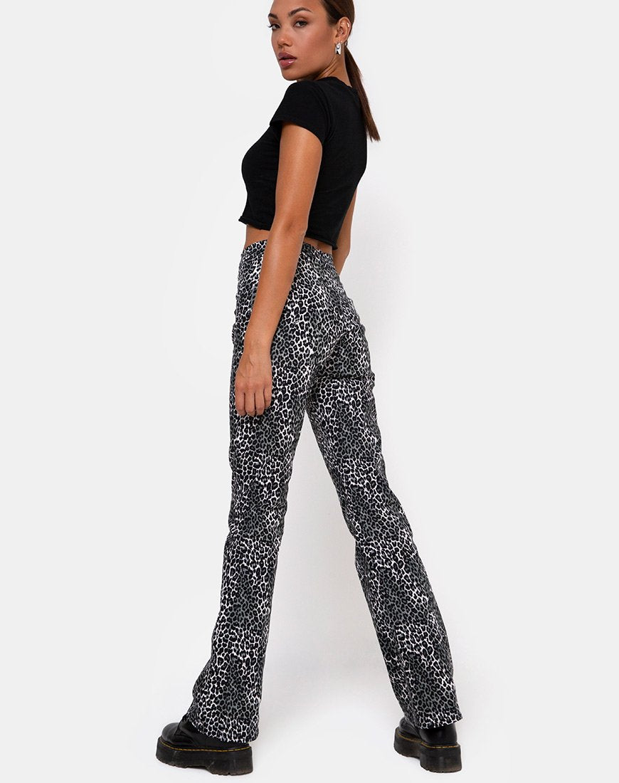 Image of Zoven Trousers in Rar Leopard Grey