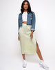 Image of Tindra Skirt in Satin Zebra Pistachio