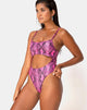 Image of Varois Swimsuit in Snake Pink