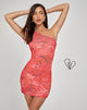 image of Minaka Bodycon Dress in Rose Petal Red